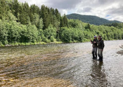 Kurs/Guiding. Lachs richtig drillen