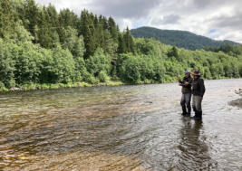 Kurs/Guiding. Lachs richtig drillen